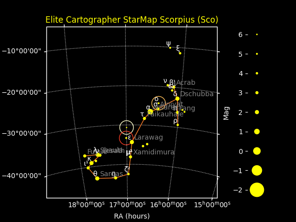 Map of Constellation Leo as created using Elite Cartographer.